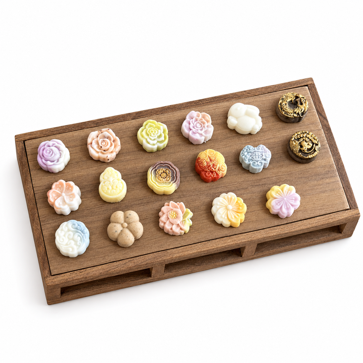 Flower-shaped pastries