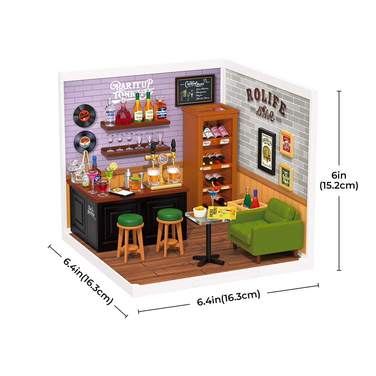 Rolife Leisurely Cheers Bar DIY Miniature House DW012