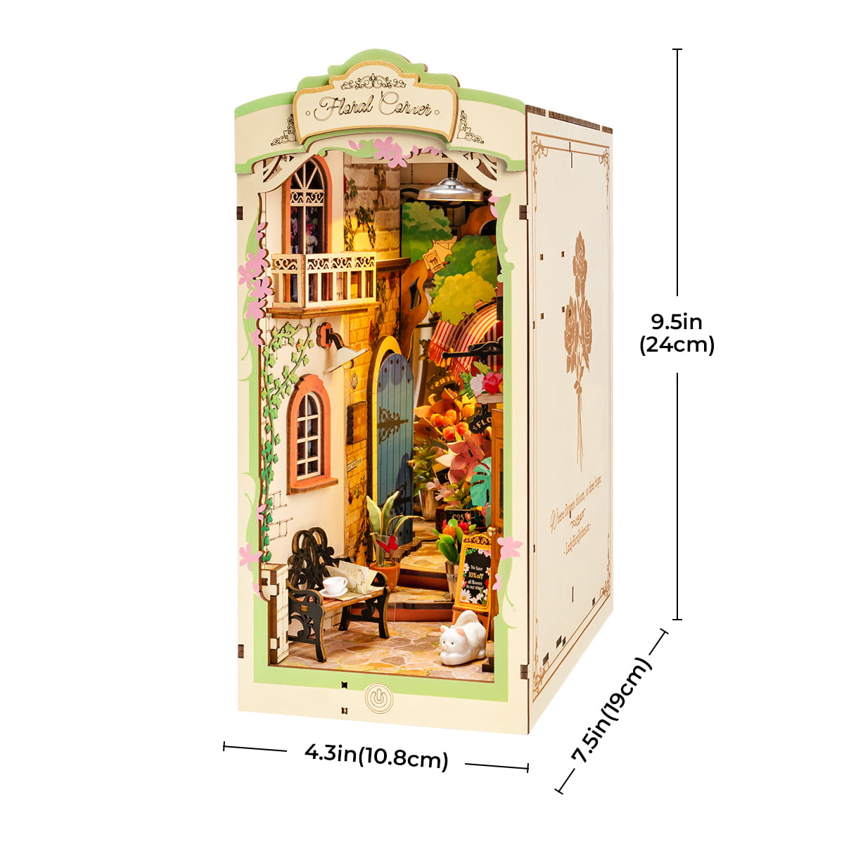 Rolife Floral Corner DIY Book Nook Kit TGB09