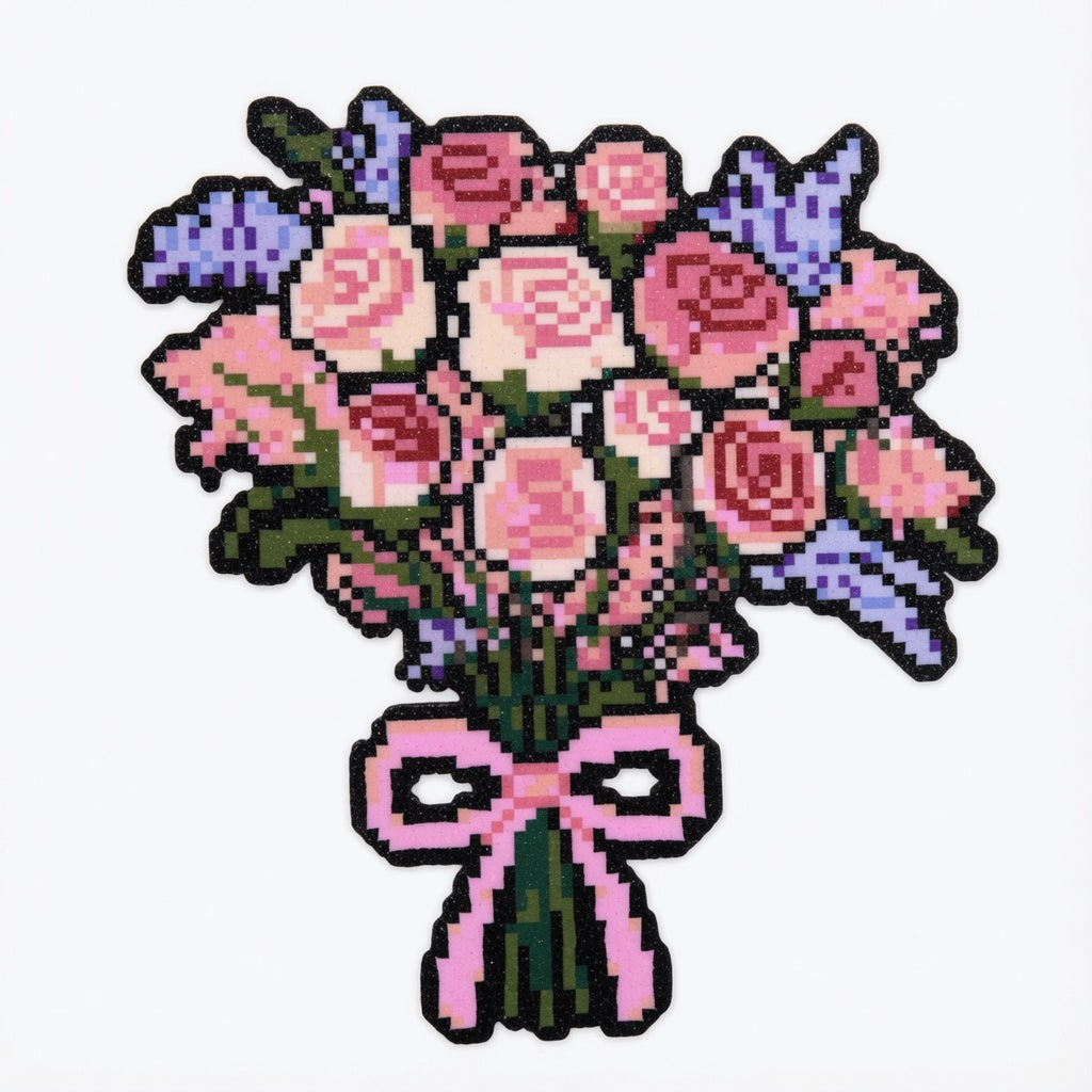 Bouquets Perler beads finished product