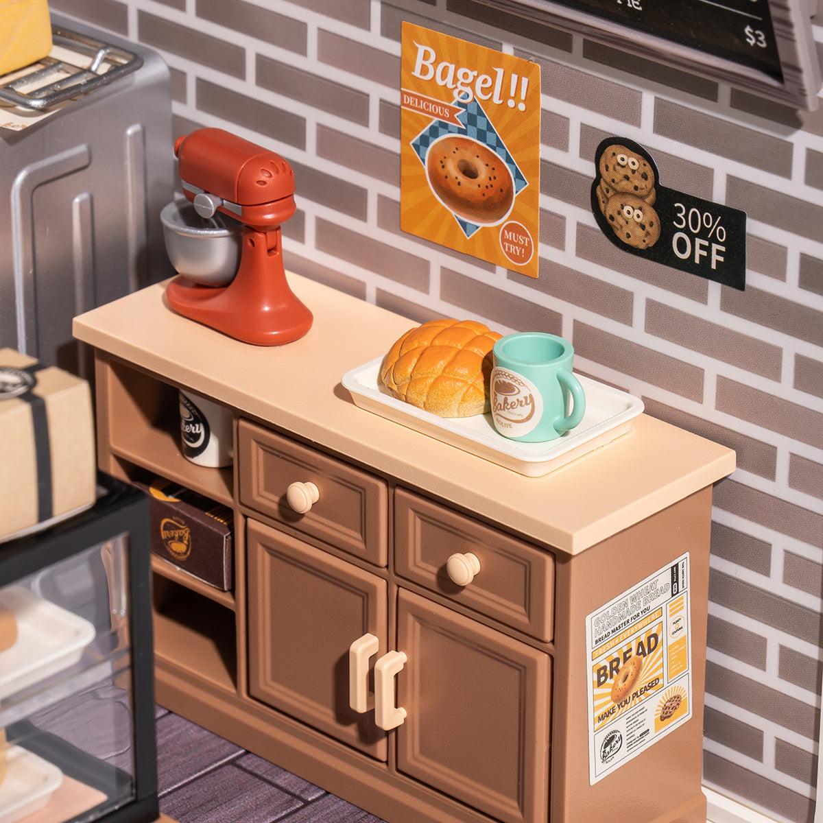 Rolife Super Creator Golden Wheat Bakery DIY Miniature House Kit DW005