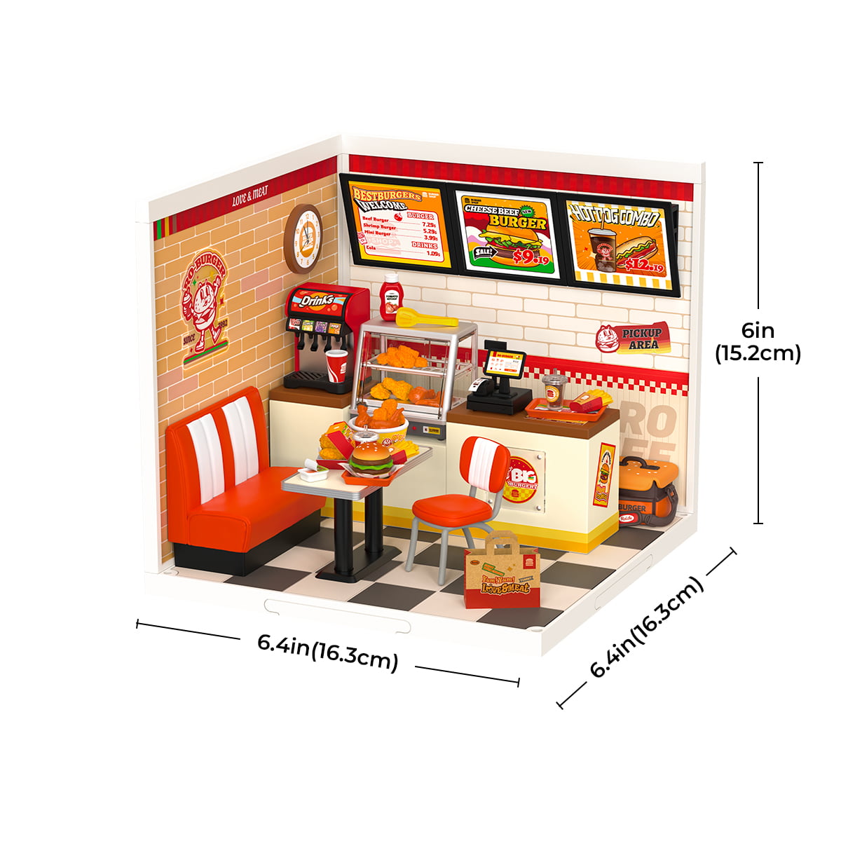 Rolife Yum Yum Burgers DIY Miniature House DW010