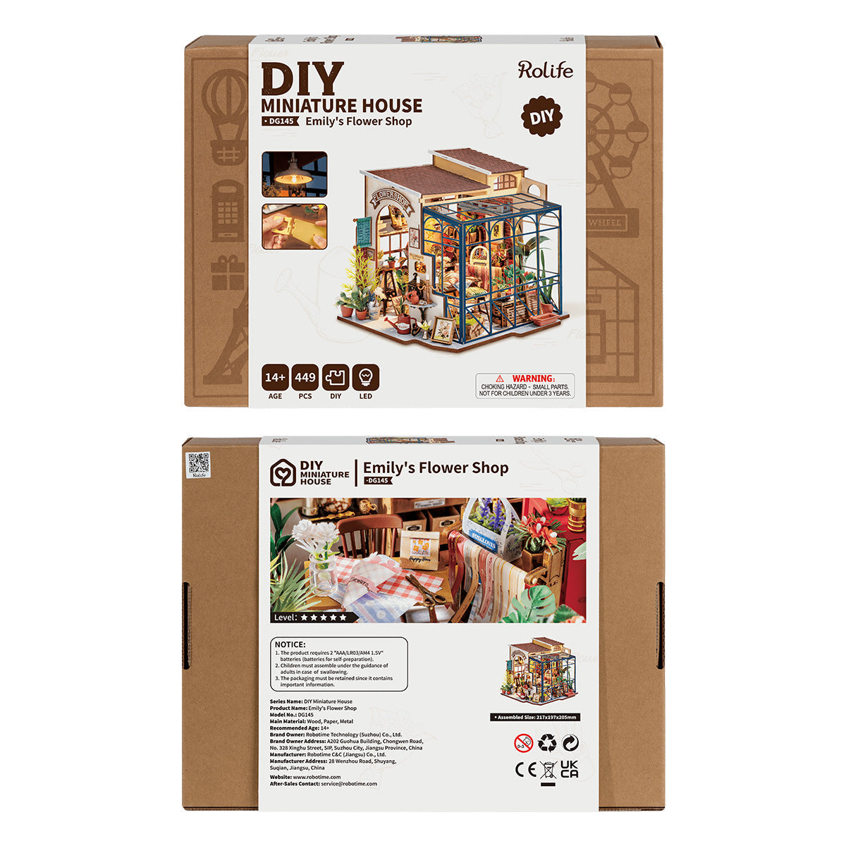 Rolife Emily's Flower Shop Miniature House DG145