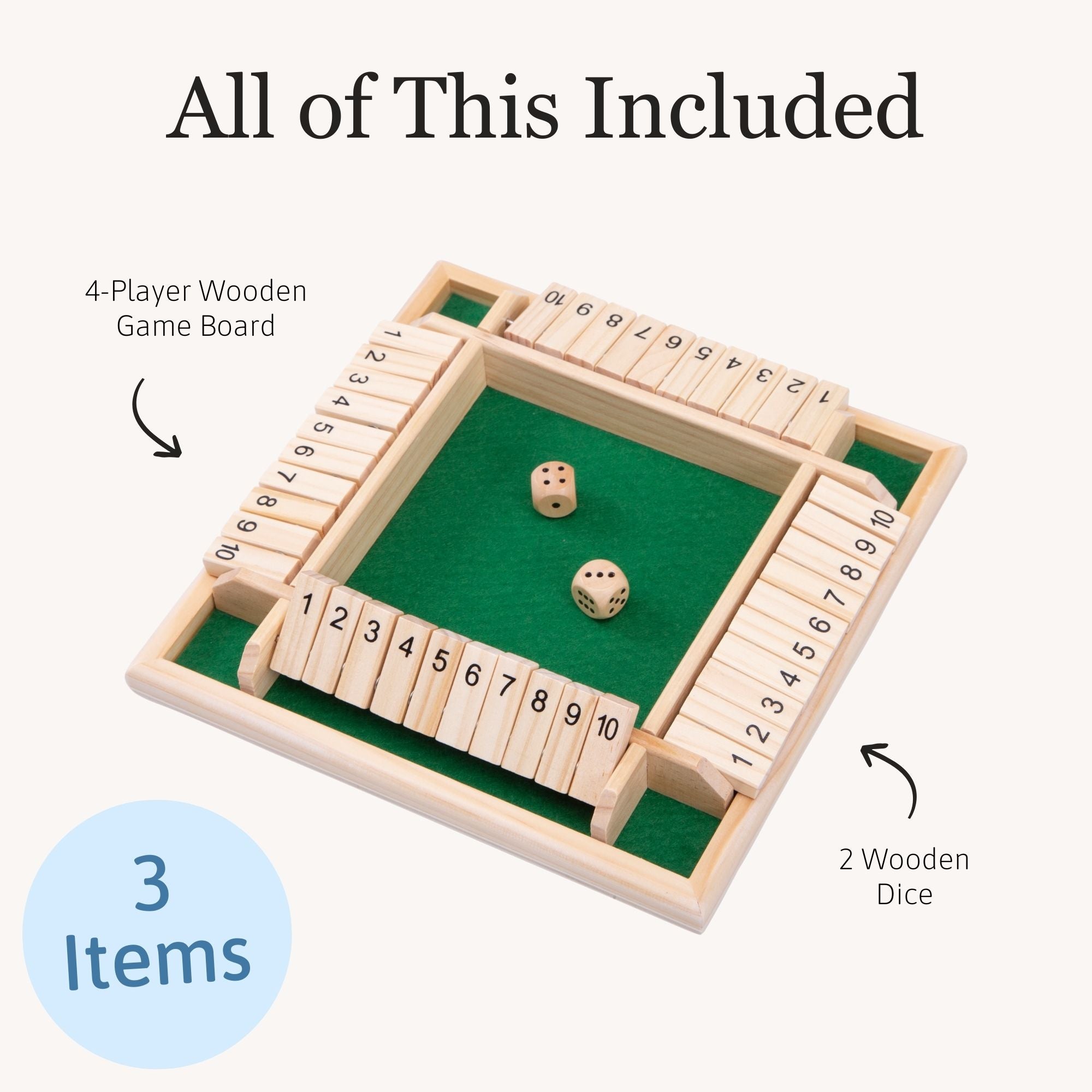 Wooden Game - Shut The Box
