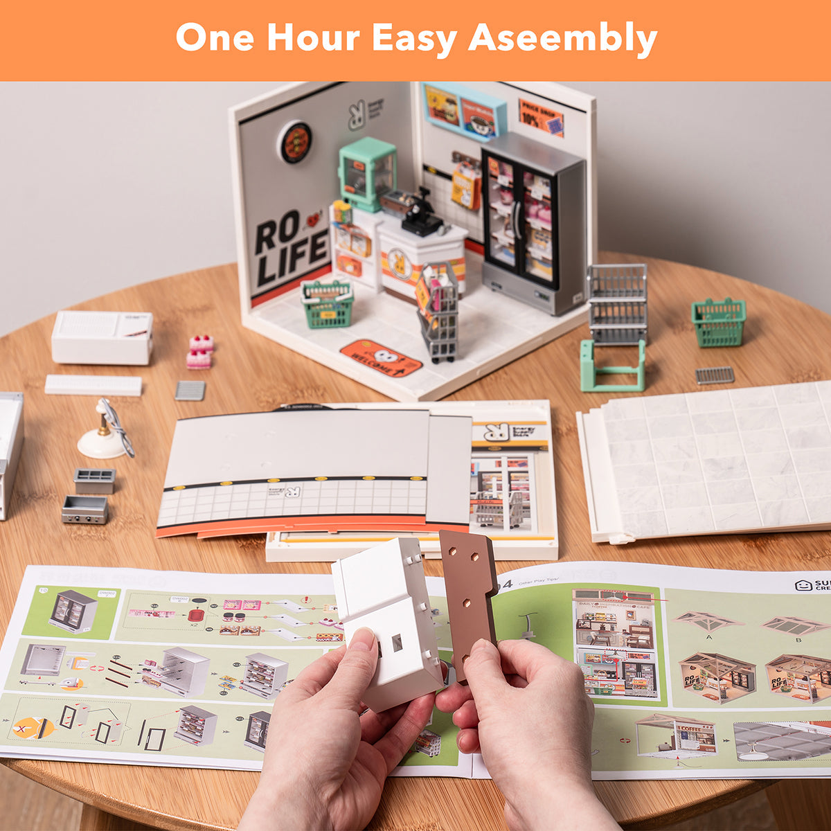 Rolife Super Creator Energy Supply Store DIY Miniature House Kit DW002