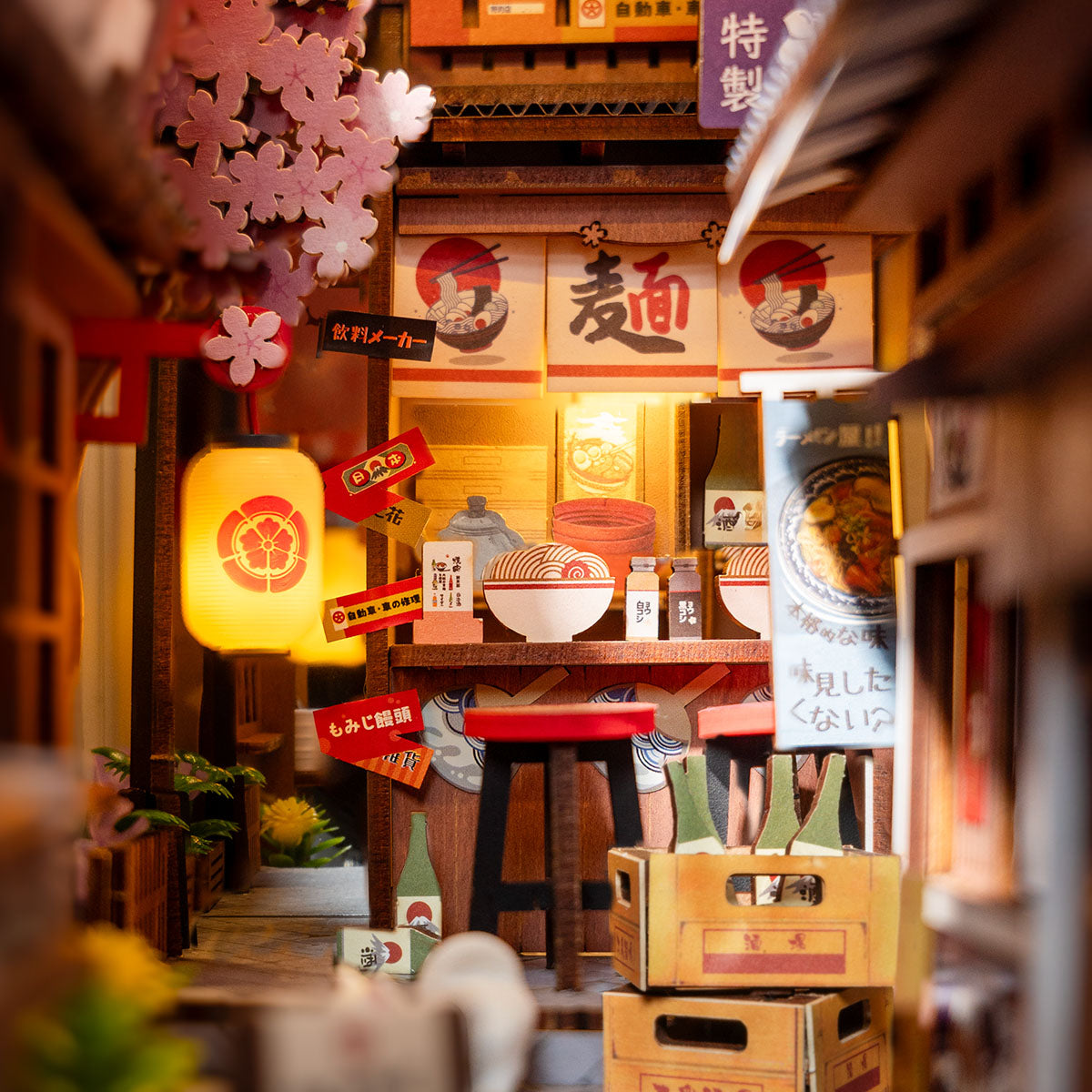 Rolife Sakura Wine Alley DIY Book Nook TGB11