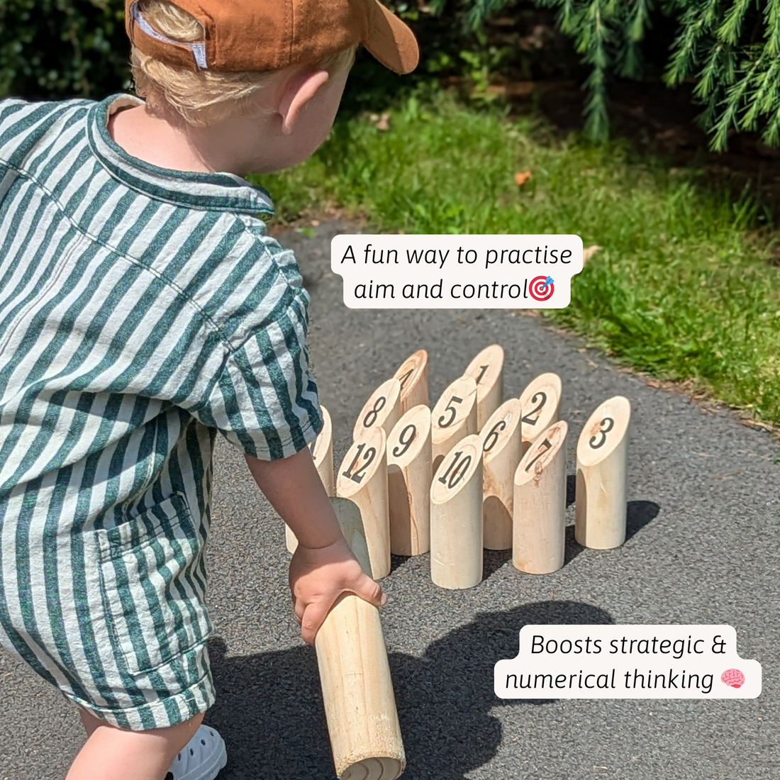 Skittles Game - Wooden Number Skittles