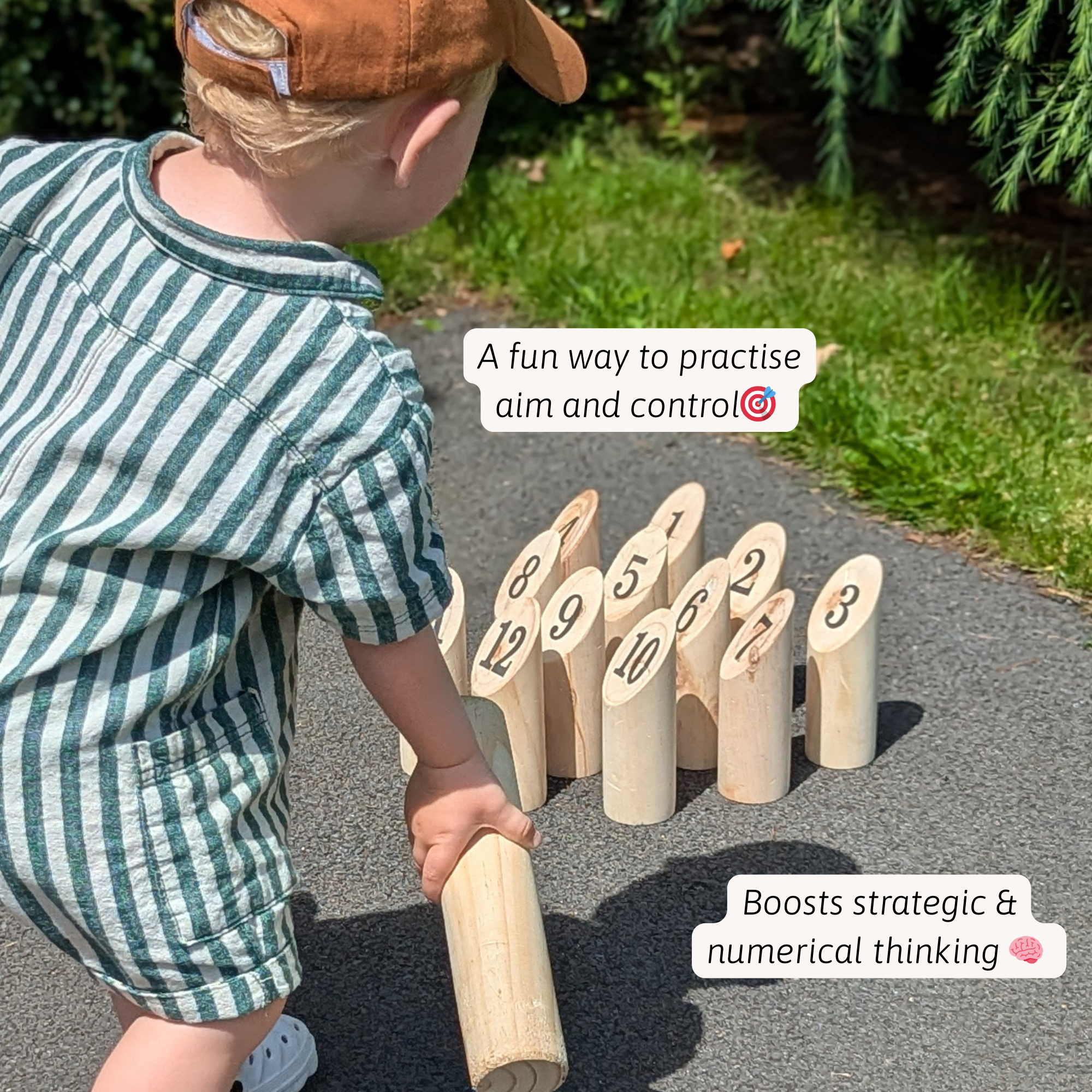 Skittles Game - Wooden Number Skittles