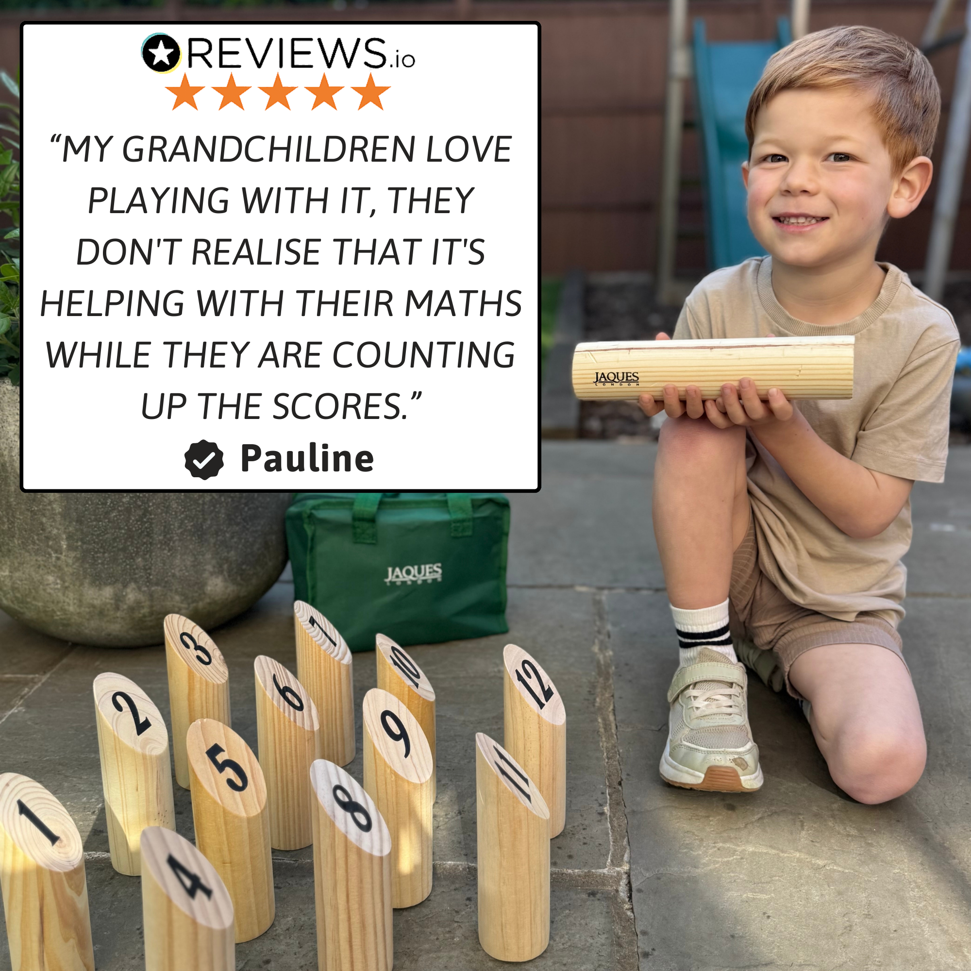 Skittles Game - Wooden Number Skittles