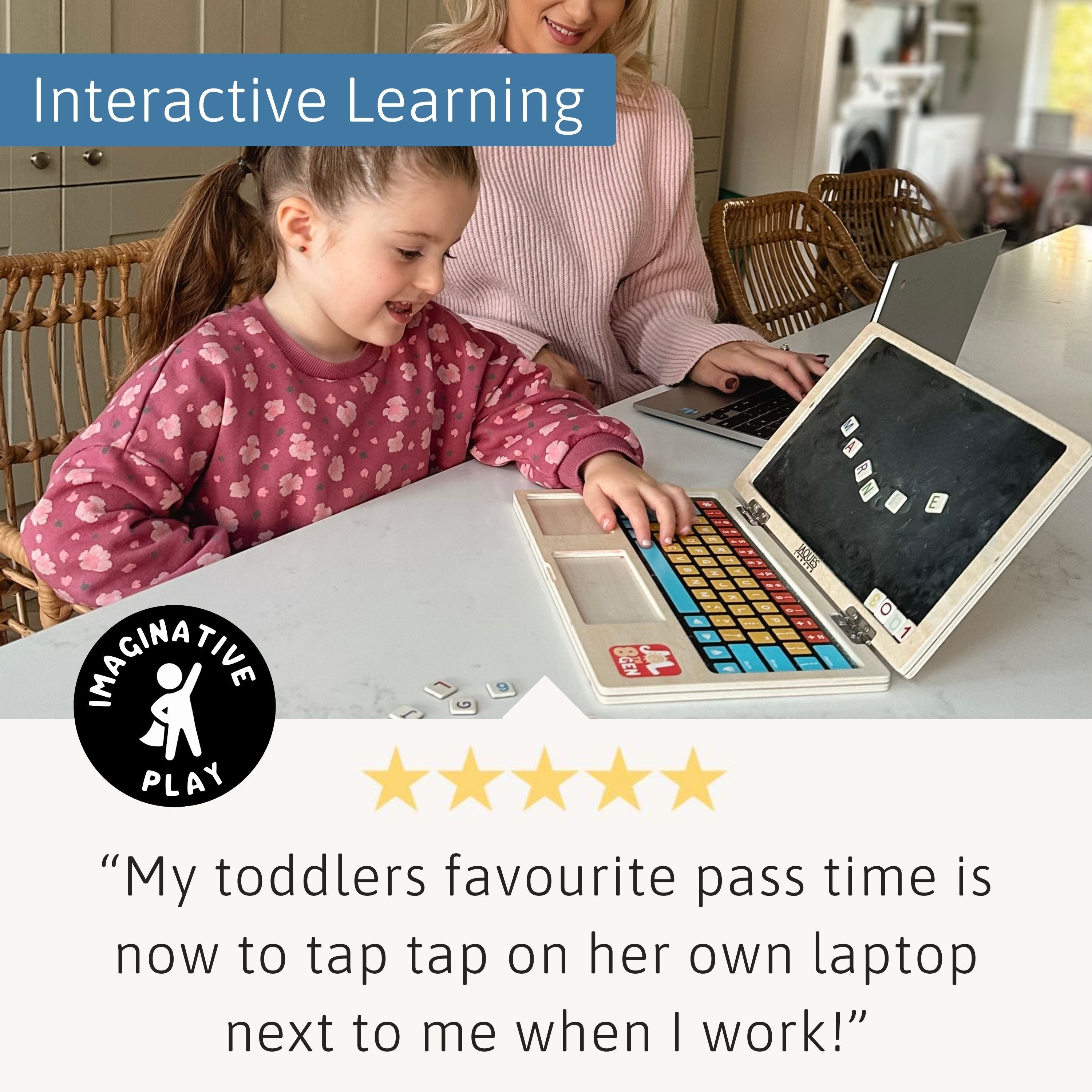 Wooden Laptop - Magnetic Toy