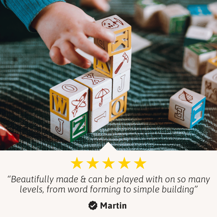Alphabet Wooden Blocks - Kids Building Blocks