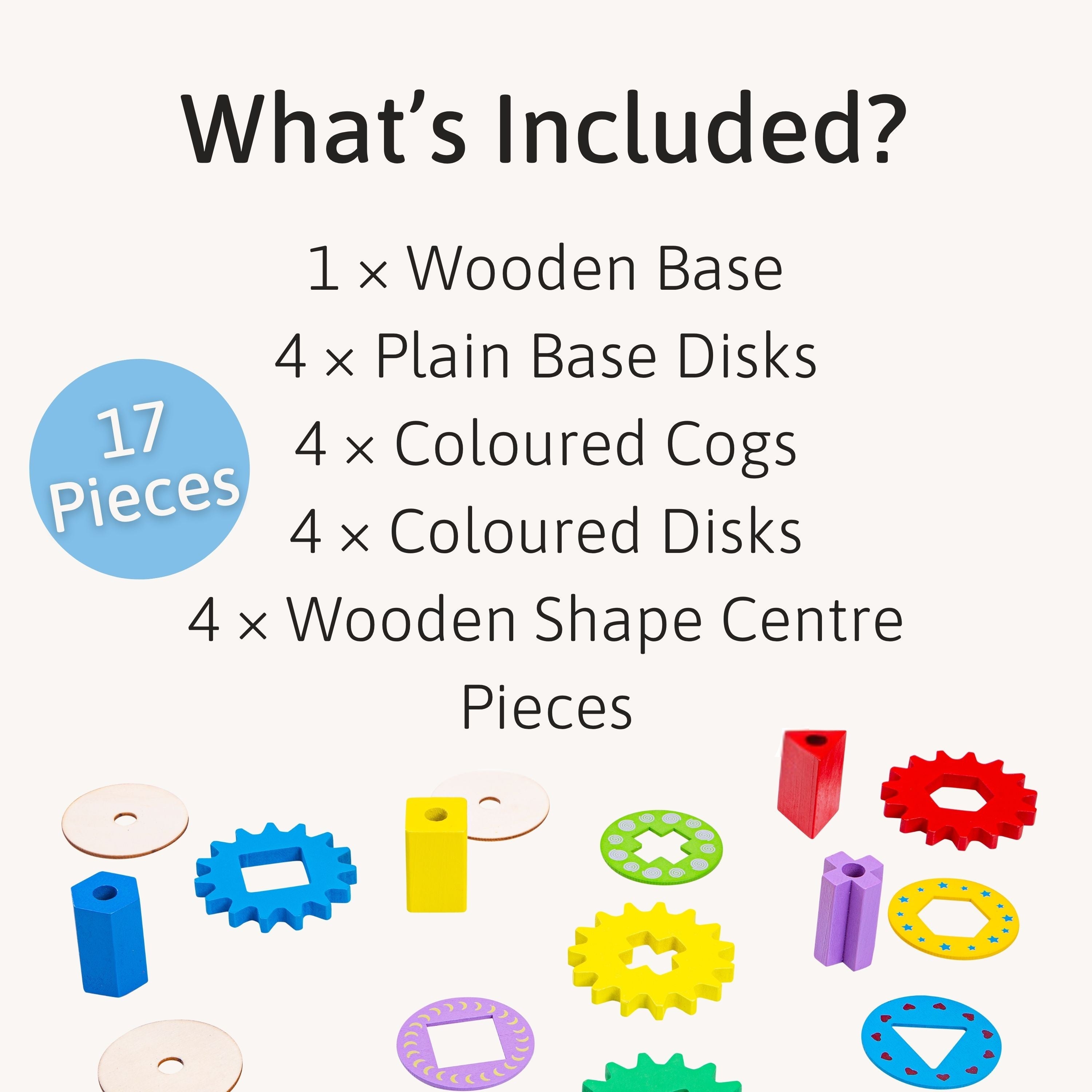 Wooden Gear Puzzle - Kids Puzzle Board