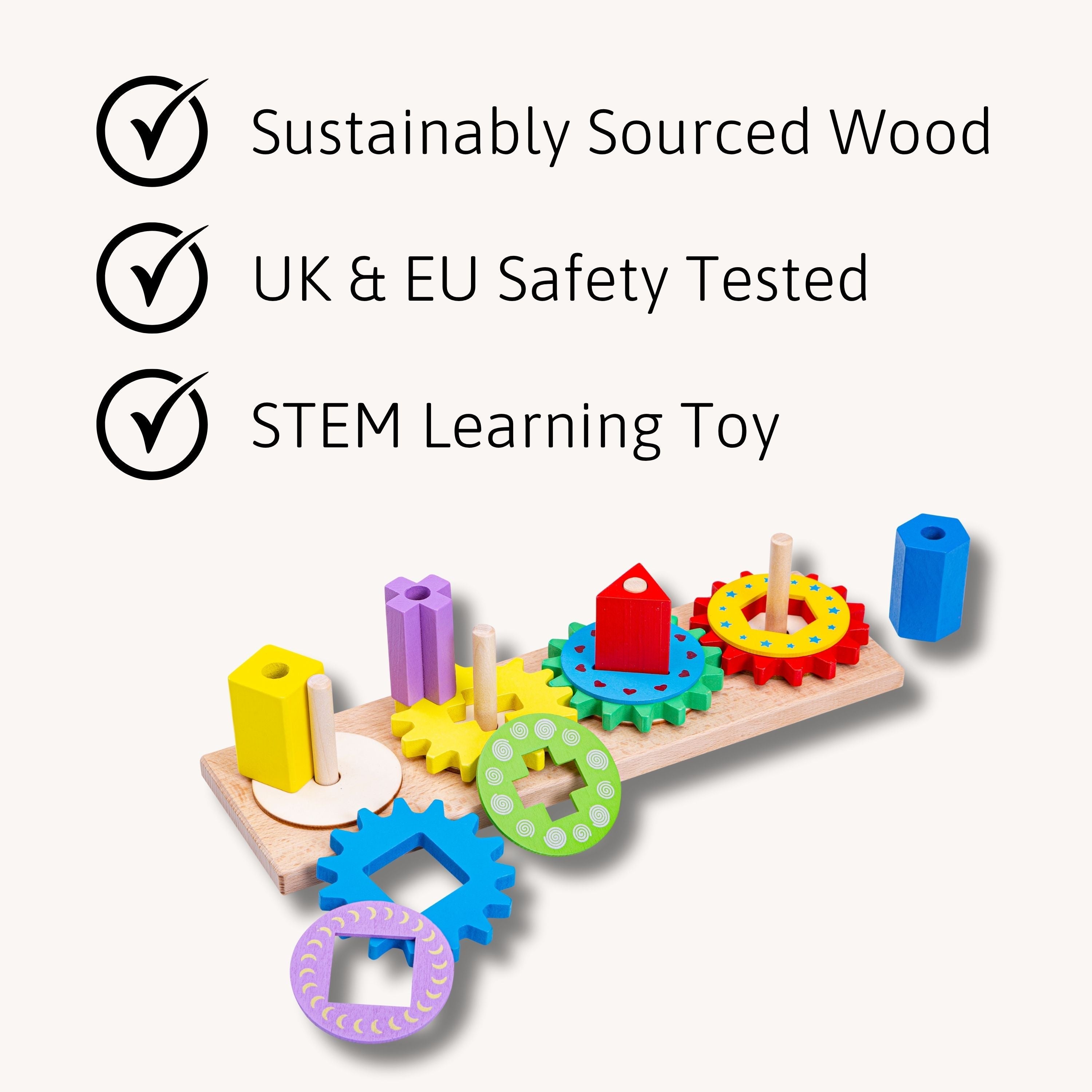 Wooden Gear Puzzle - Kids Puzzle Board