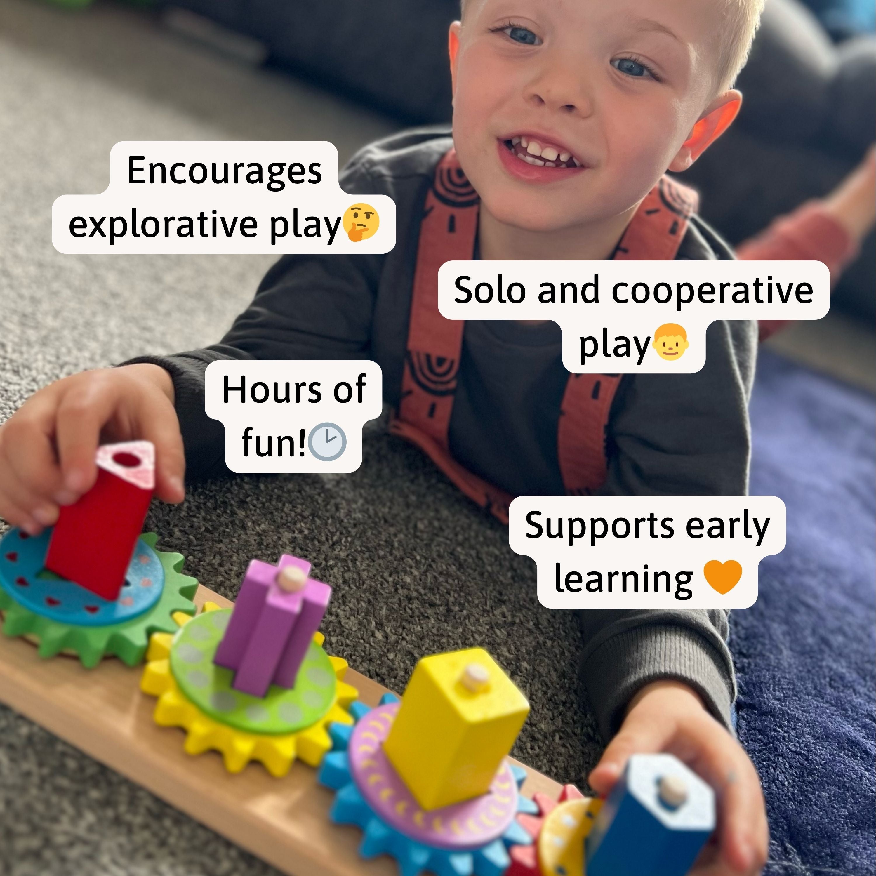 Wooden Gear Puzzle - Kids Puzzle Board