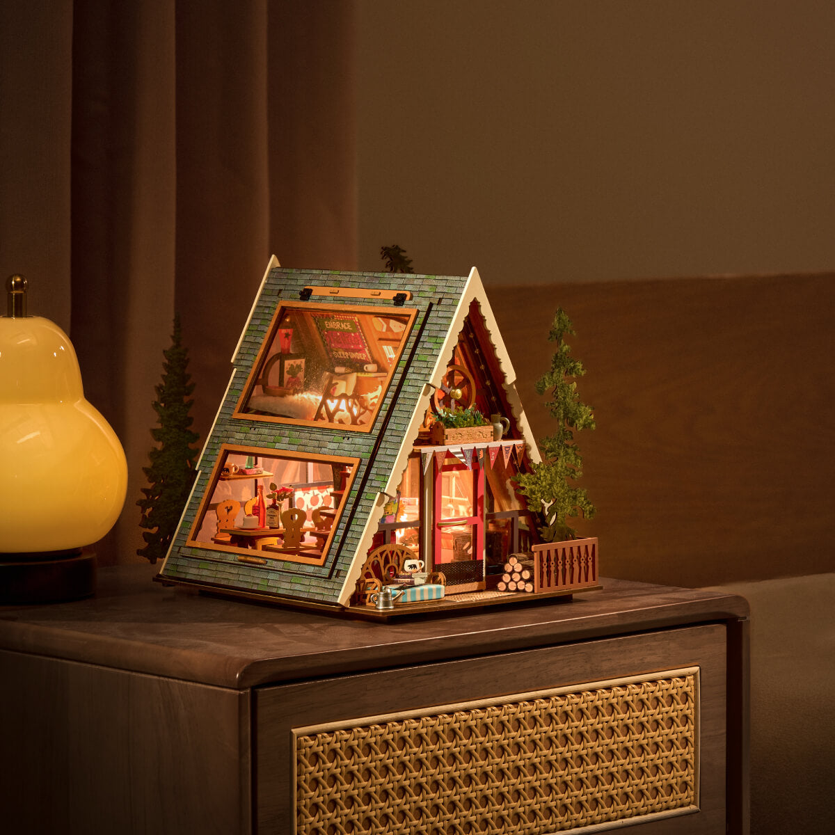Rolife A-Frame Cabin DIY Miniature House DG181