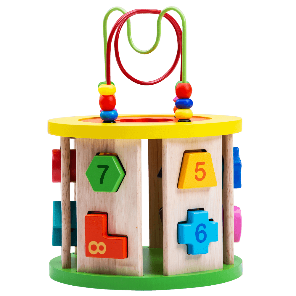 Wooden Activity Cube - Activity Cube for Toddlers