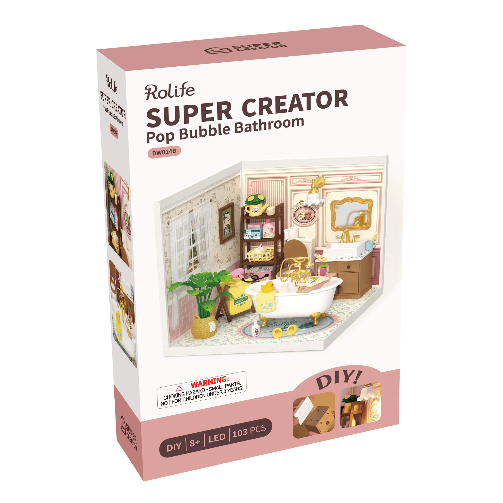 Rolife Pop Bubble Bathroom DIY Miniature House DW014B