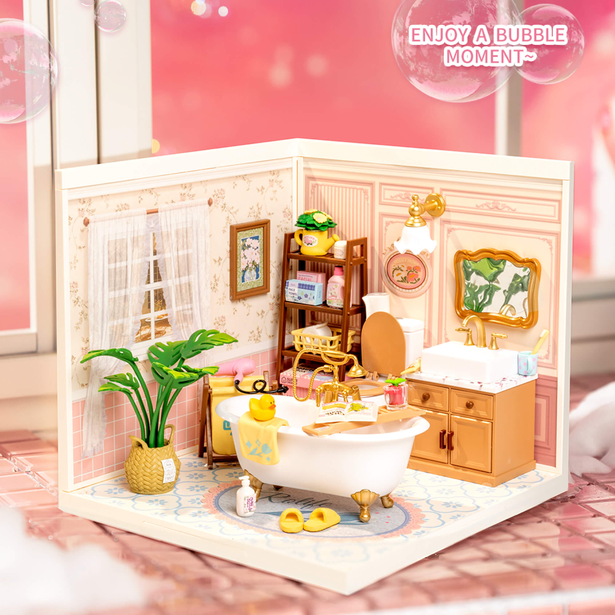 Rolife Pop Bubble Bathroom DIY Miniature House DW014B