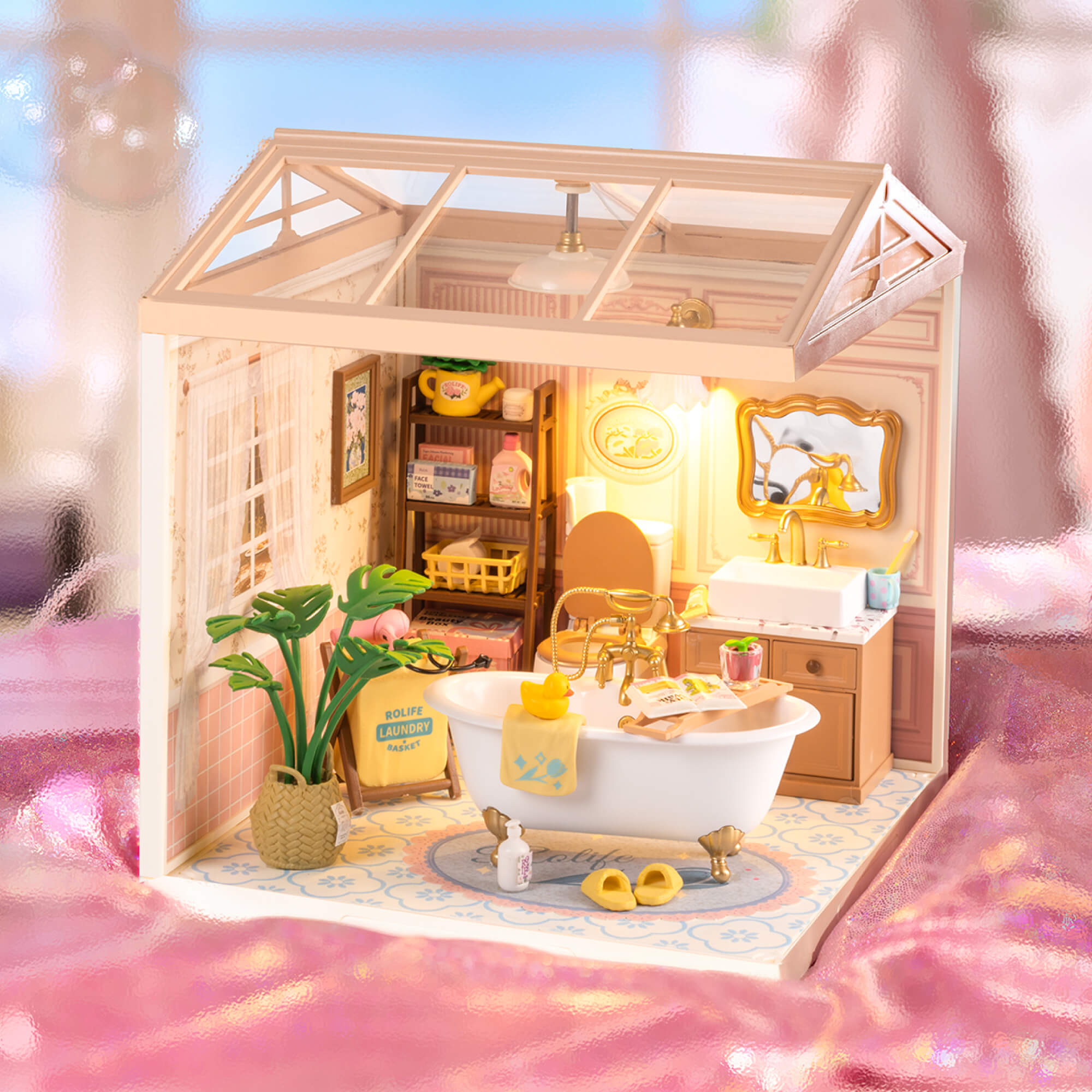 Rolife Pop Bubble Bathroom DIY Miniature House DW014B