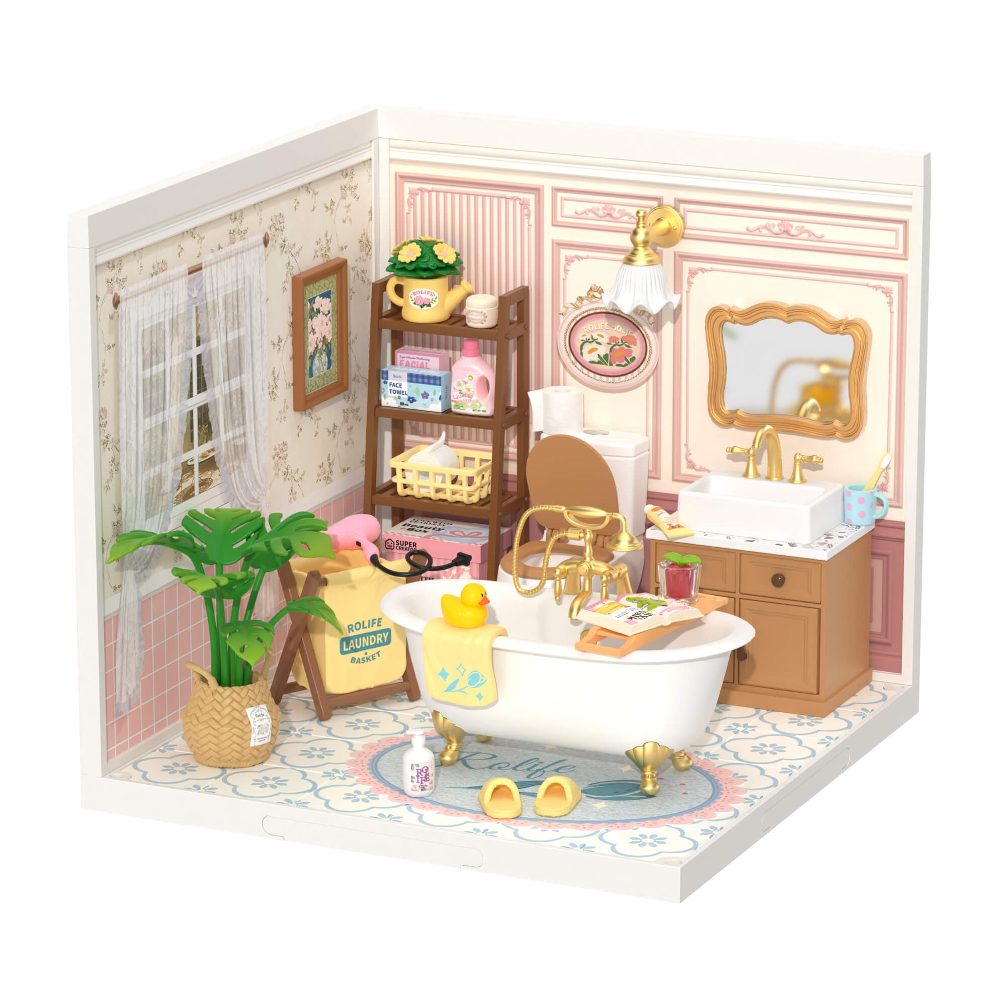 Rolife Pop Bubble Bathroom DIY Miniature House DW014B