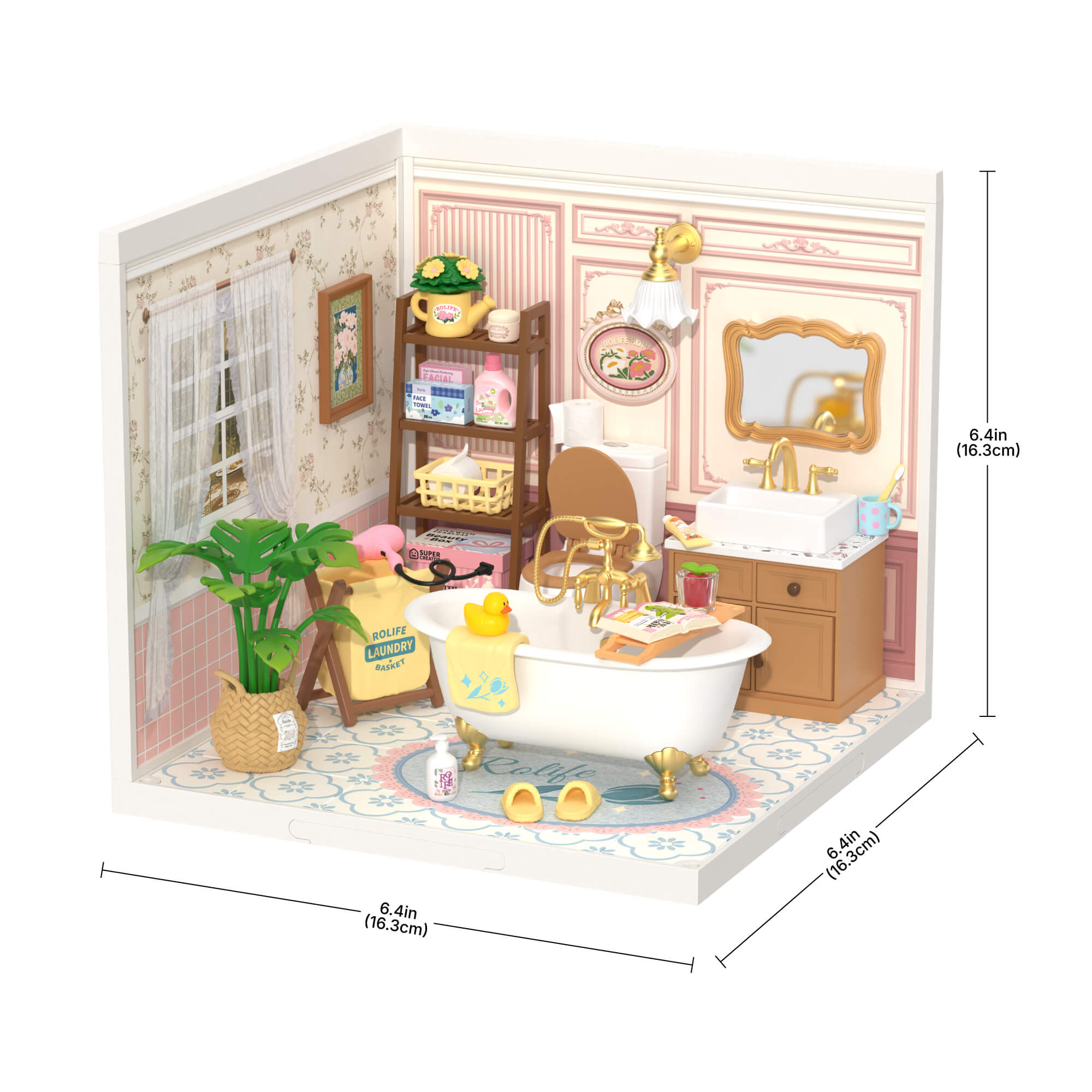 Rolife Pop Bubble Bathroom DIY Miniature House DW014B