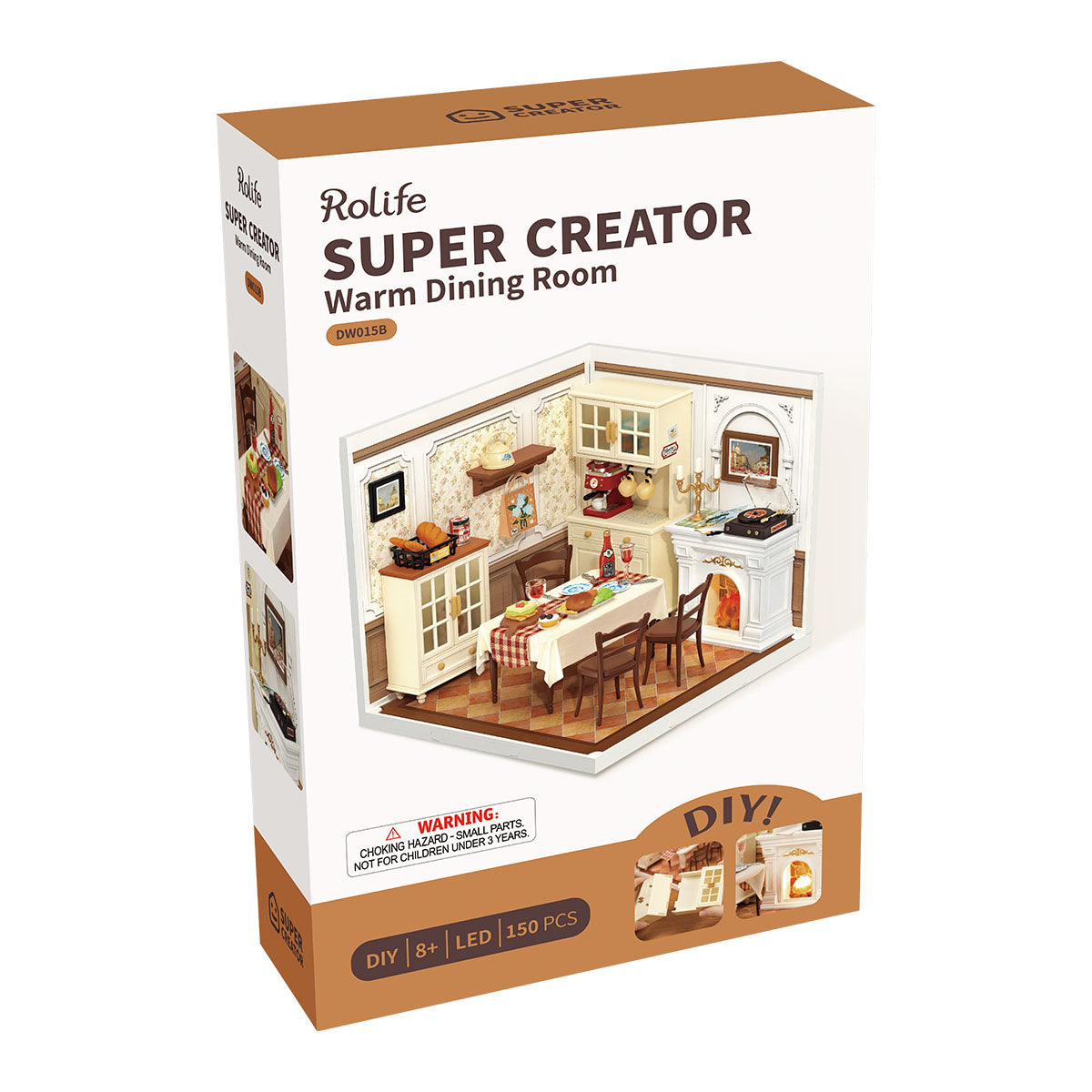 Rolife Warm Dining Room DIY Miniature House DW015B