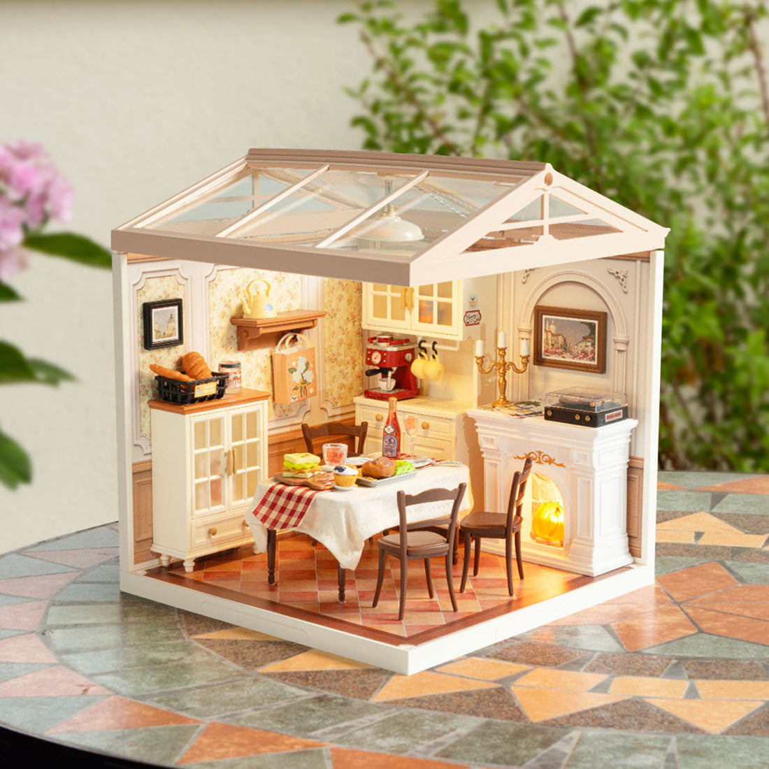 Rolife Warm Dining Room DIY Miniature House DW015B