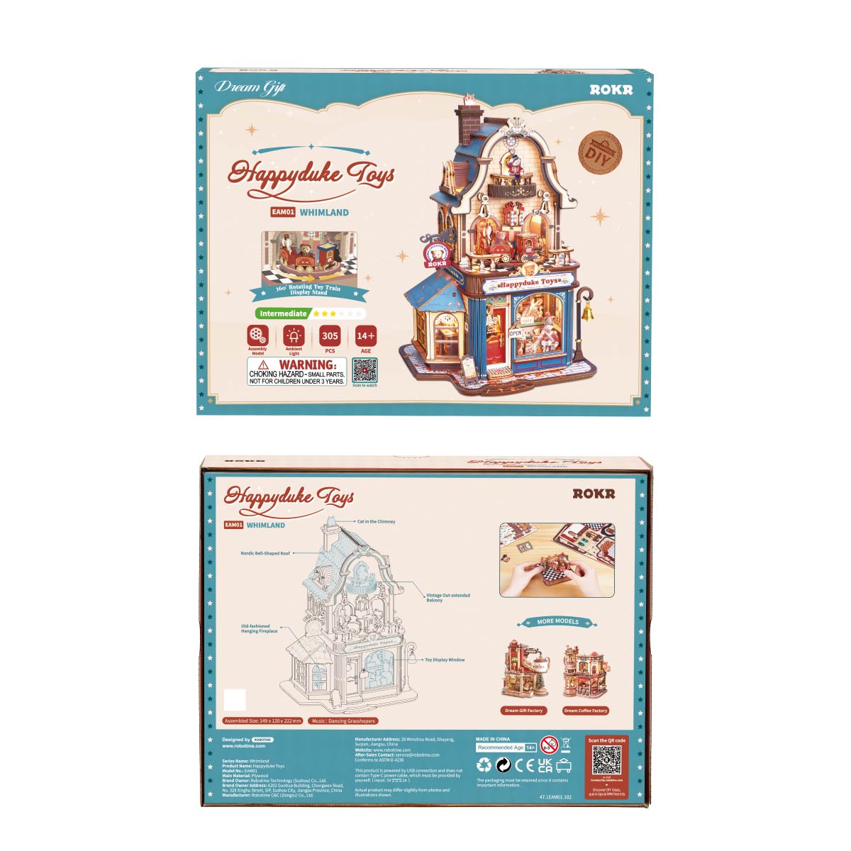 ROKR Happyduke Toys Wooden 3D Puzzle EAM01