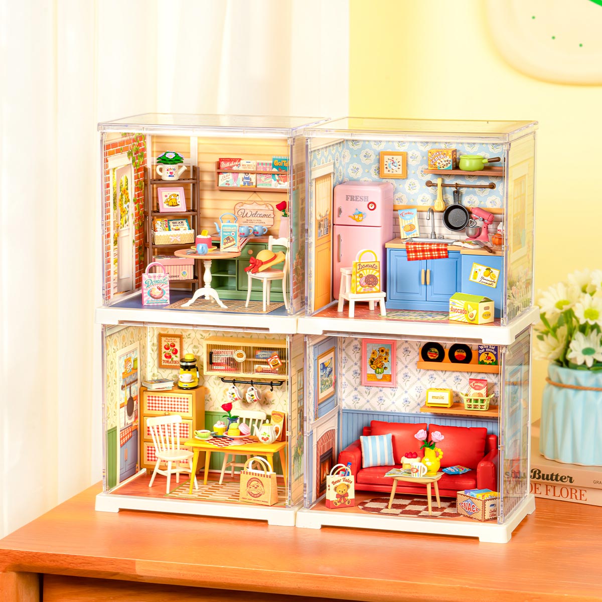 Rolife Floral Dining Room DIY Miniature House DWS06B