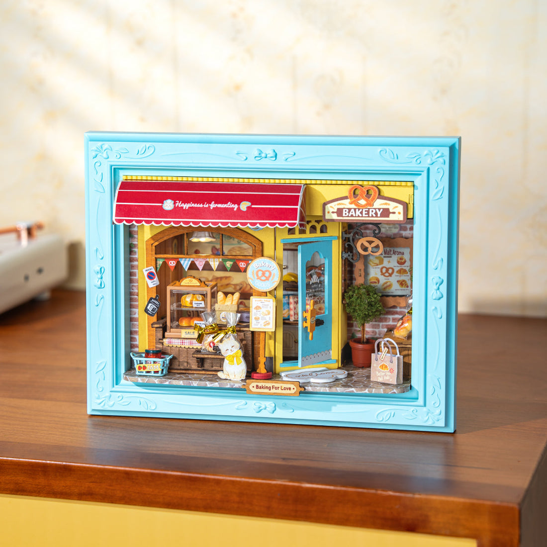Rolife Fluffy Cat Bakery 3D Wooden Puzzle DP001