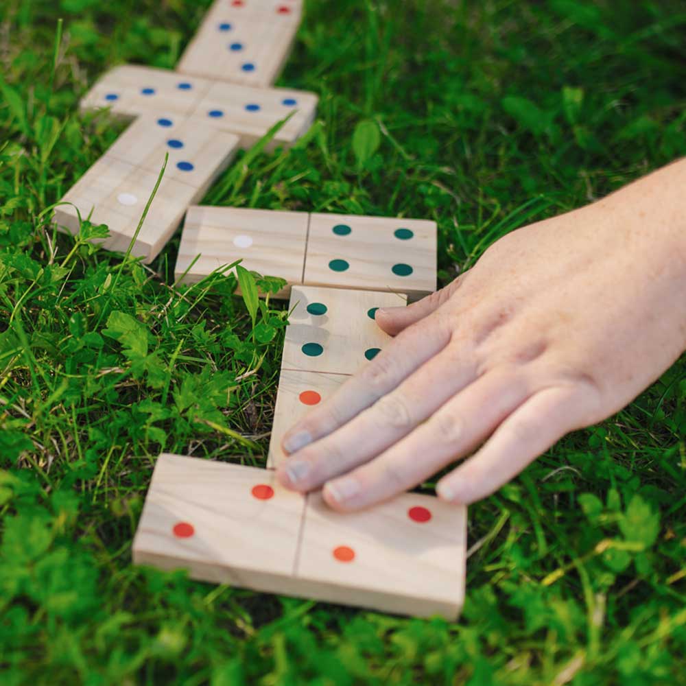 Giant Dominoes - Wooden Dominoes Set
