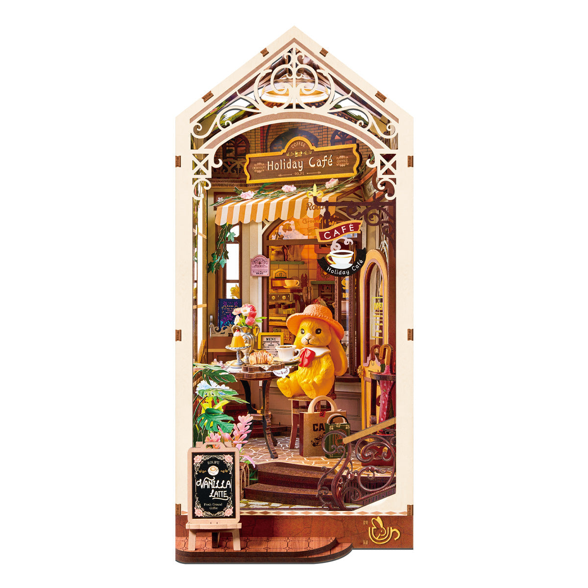 Rolife Holiday Cafe DIY Book Nook Kit TGB15