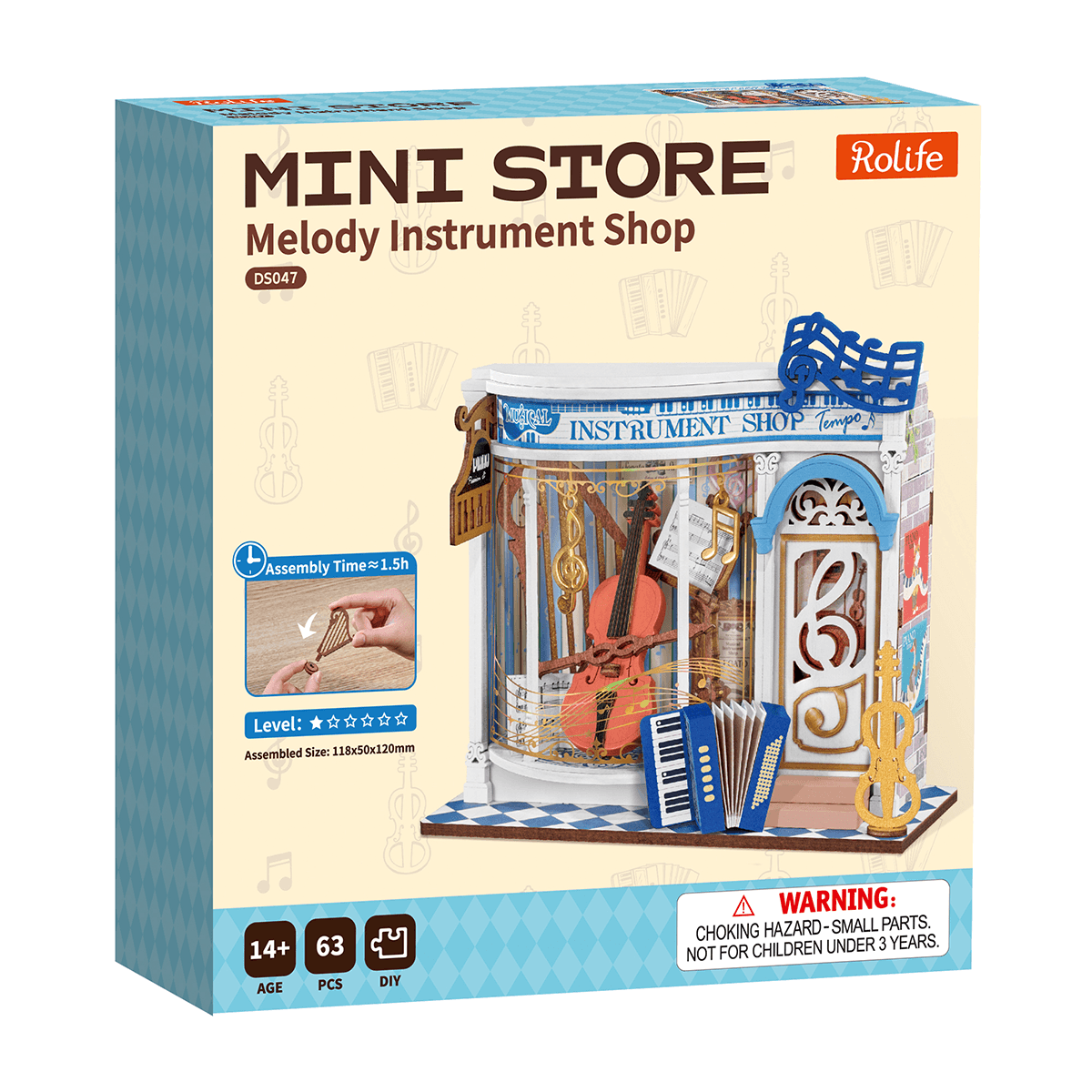 Rolife Melody Instrument Shop DIY Miniature House DS047