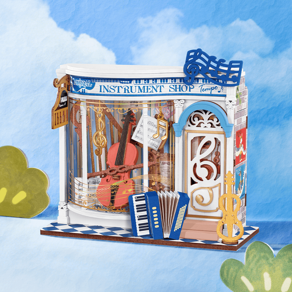 Rolife Melody Instrument Shop DIY Miniature House DS047