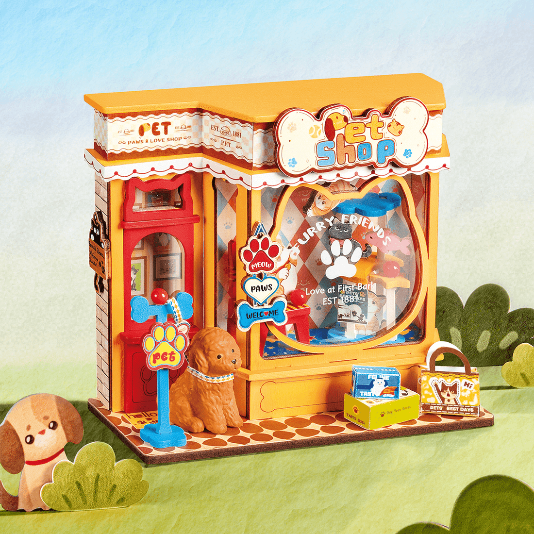 Rolife Pawfect Pet Shop DIY Miniature House DS045