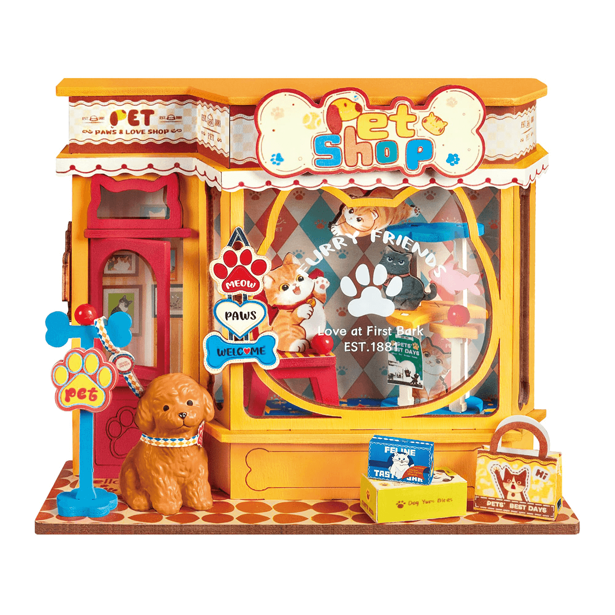 Rolife Pawfect Pet Shop DIY Miniature House DS045