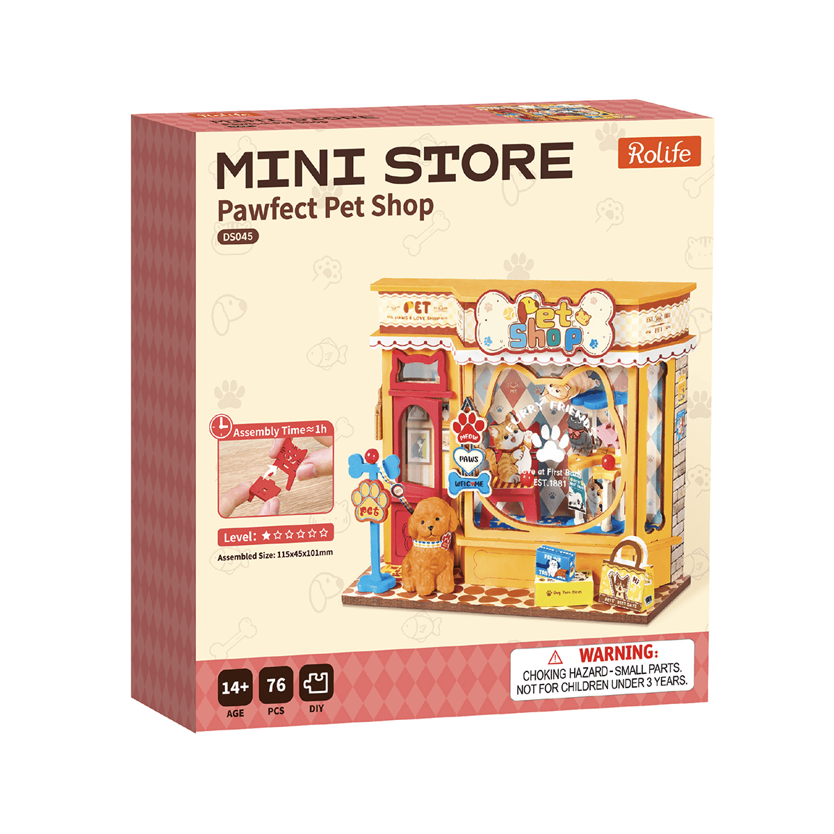 Rolife Pawfect Pet Shop DIY Miniature House DS045