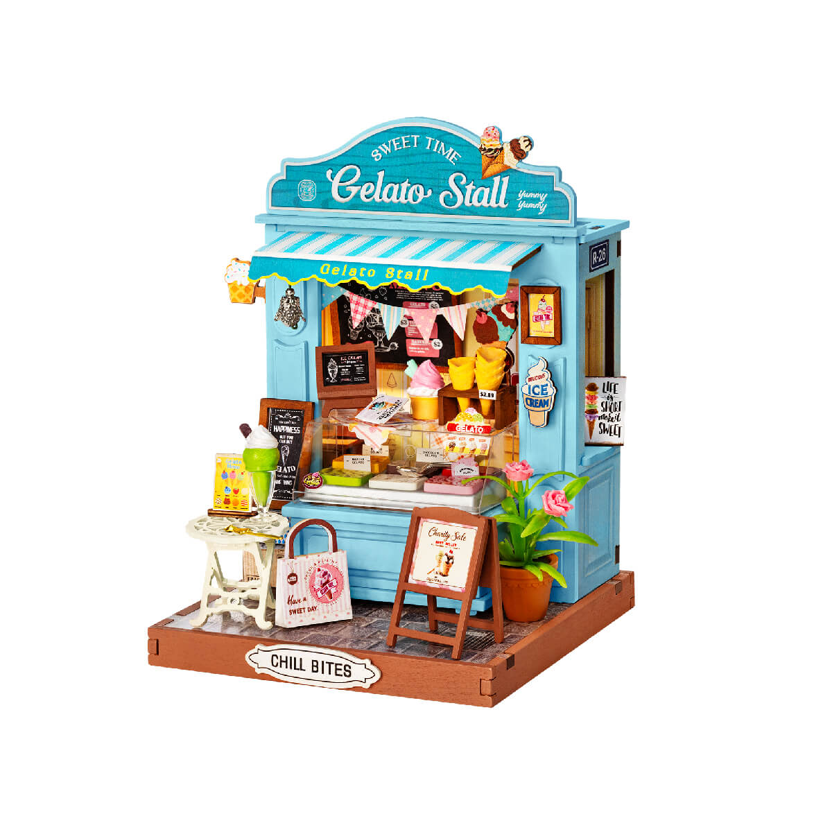 Rolife Gelato Stall DIY Miniature House DS052