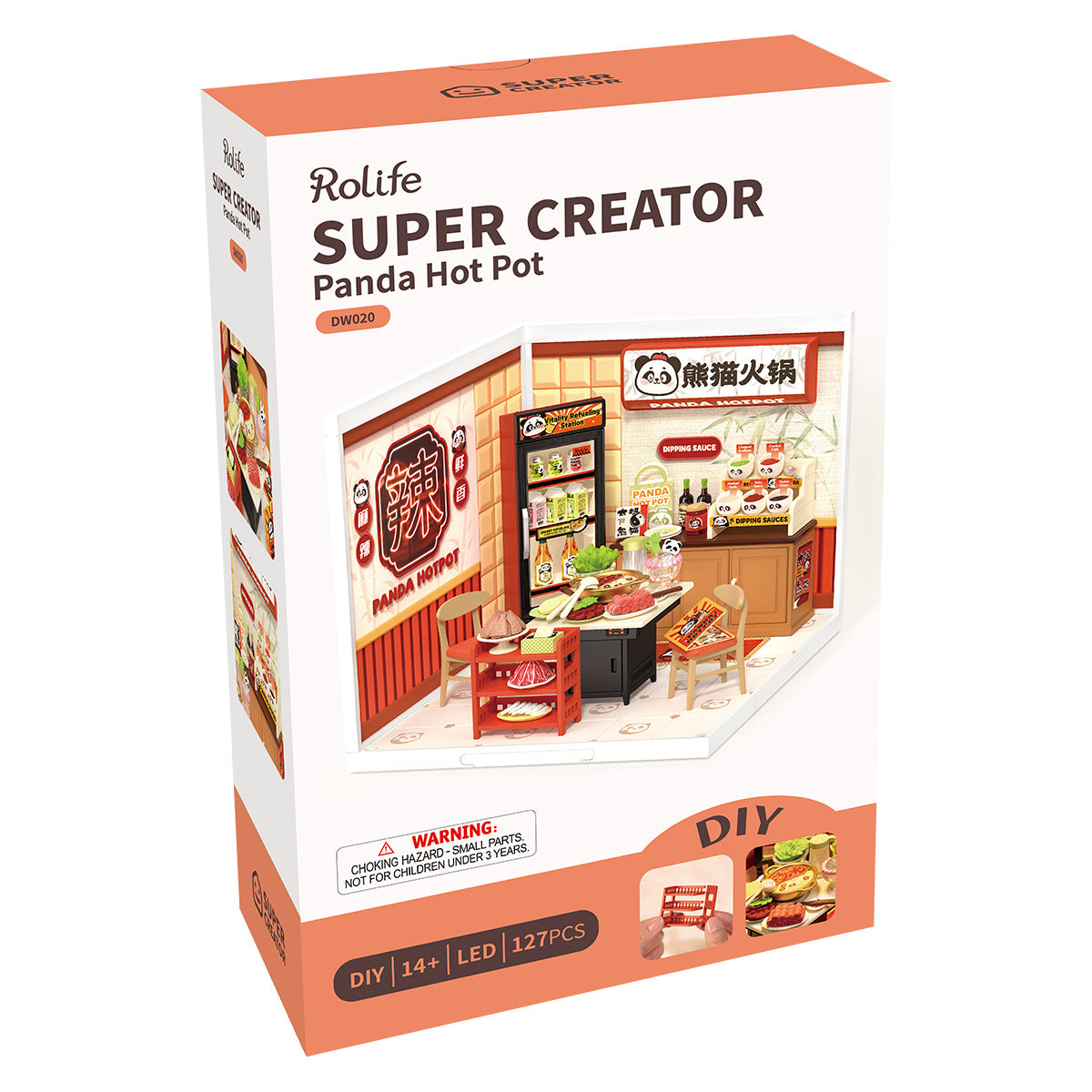 Rolife Panda Hot Pot DIY Miniature House DW020