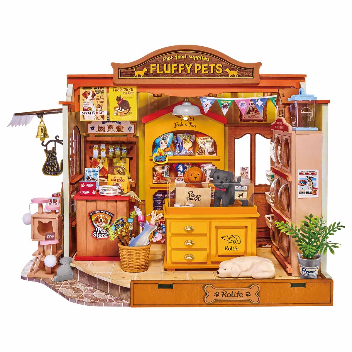 Rolife Fluffy Friends Store DIY Miniature House DG185