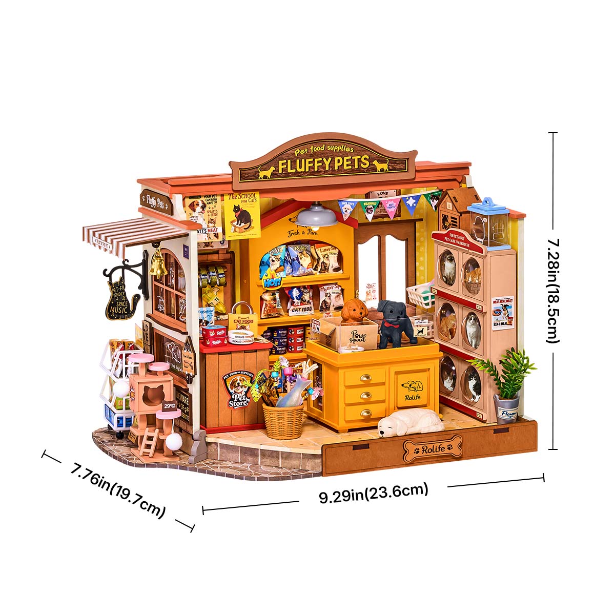 Rolife Fluffy Friends Store DIY Miniature House DG185