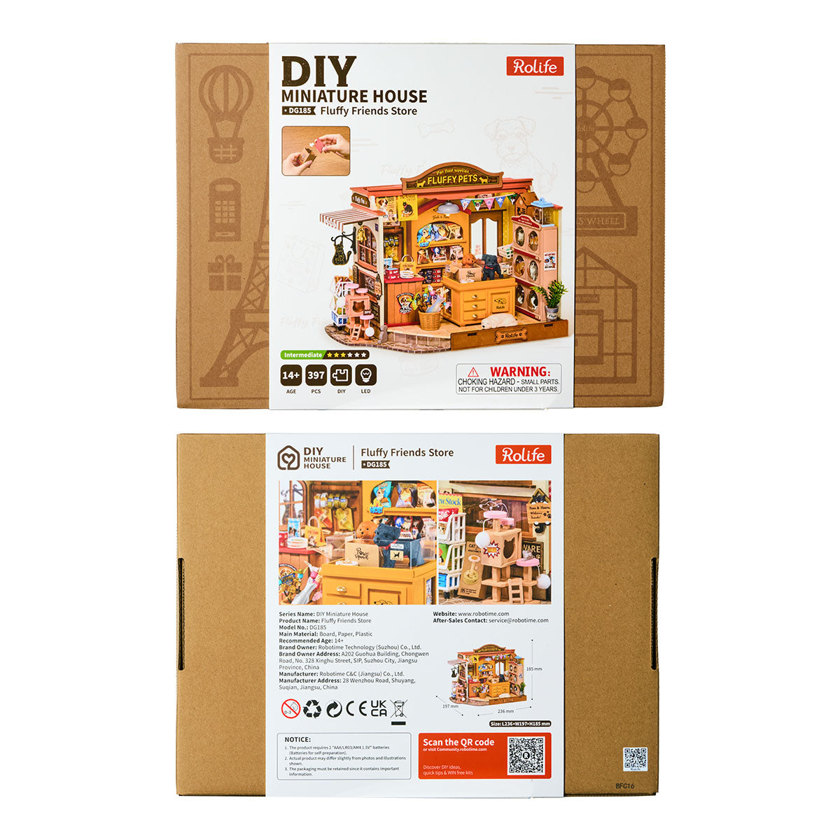 Rolife Fluffy Friends Store DIY Miniature House DG185