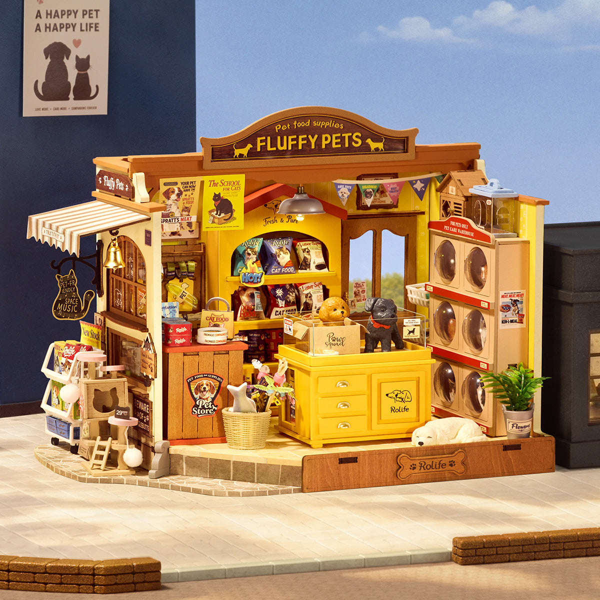 Rolife Fluffy Friends Store DIY Miniature House DG185