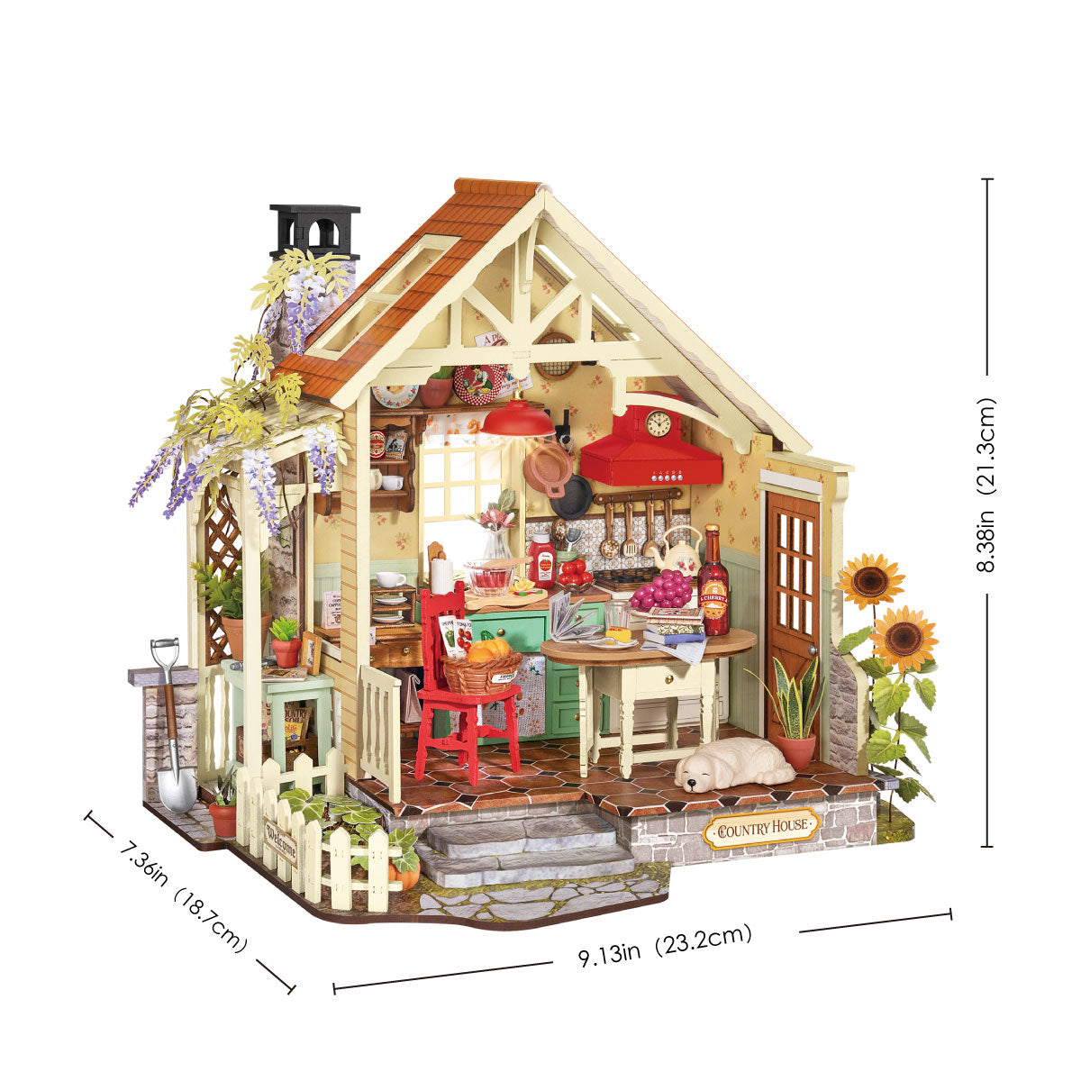 Rolife Sunlit Farmhouse Kitchen DIY Miniature House DH101