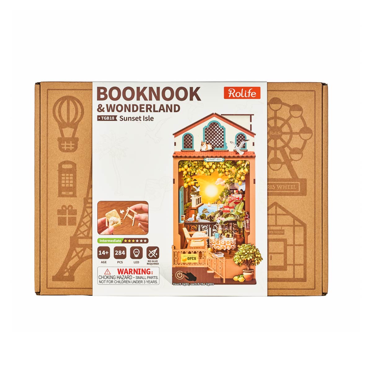 Rolife Sunset Isle DIY Book Nook TGB18