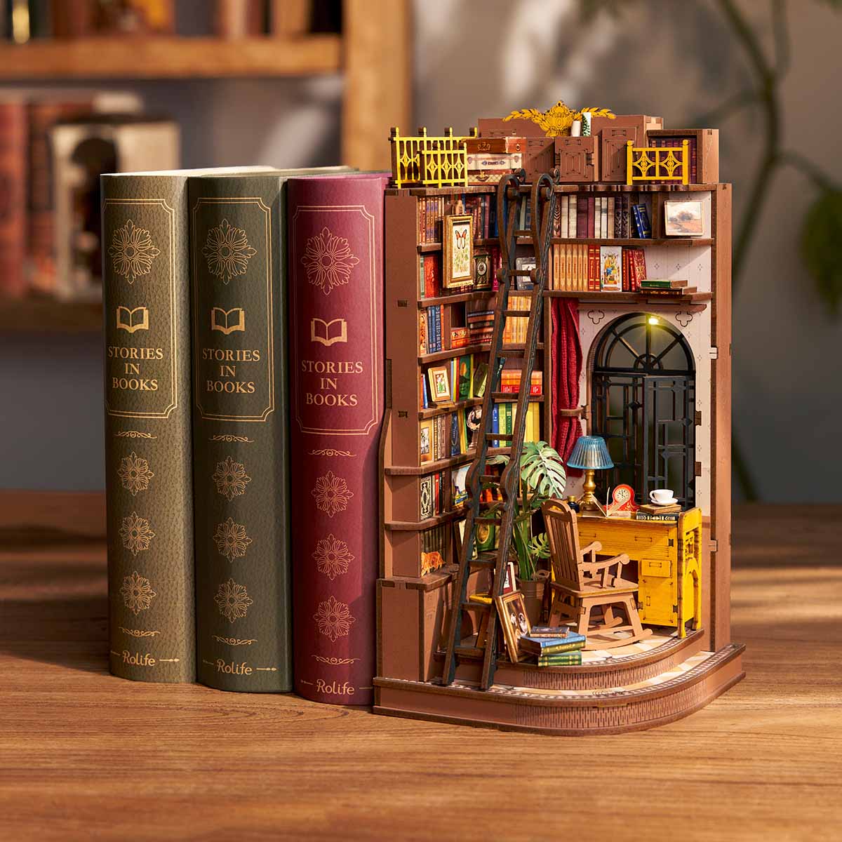 Rolife Silent Corner Study DIY Book Nook TGE02