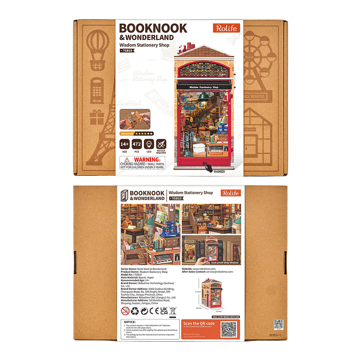 Rolife Wisdom Stationery Shop DIY Book Nook TGB19