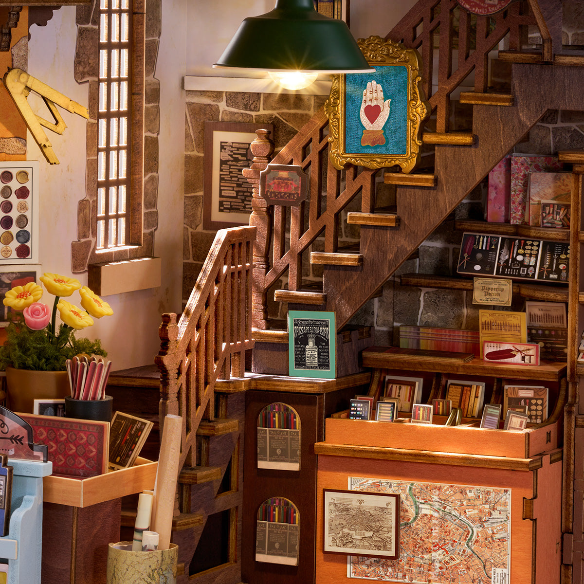 Rolife Wisdom Stationery Shop DIY Book Nook TGB19