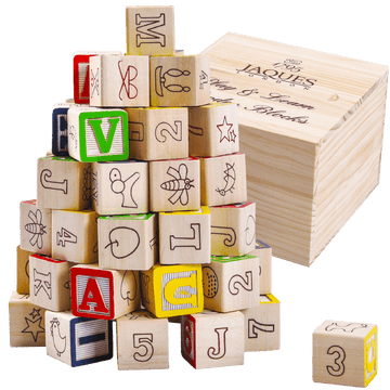 Alphabet Wooden Blocks - Kids Building Blocks