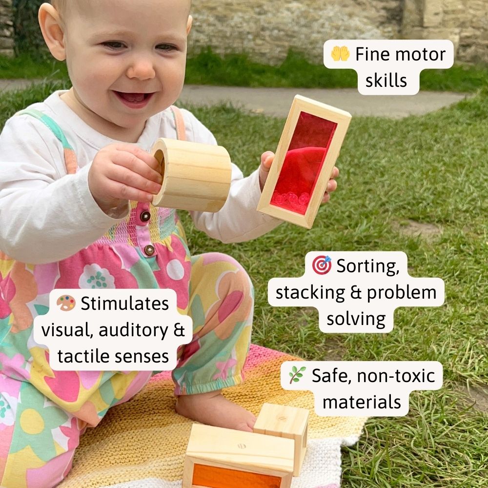 Wooden Baby Blocks - Sensory Toy